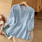 Suzanne™ | Floral Button-Front Blouse 1