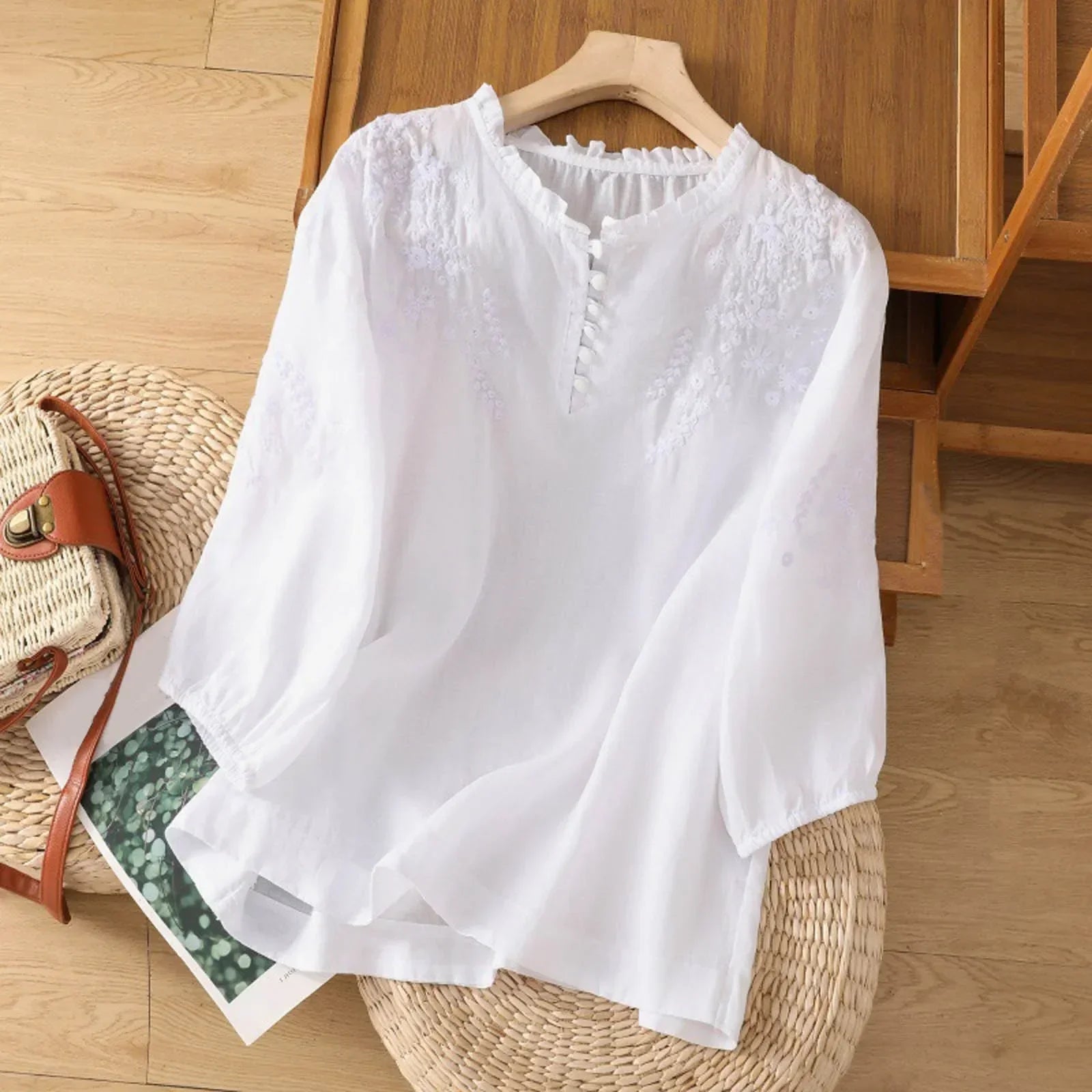 Suzanne™ | Floral Button-Front Blouse 3