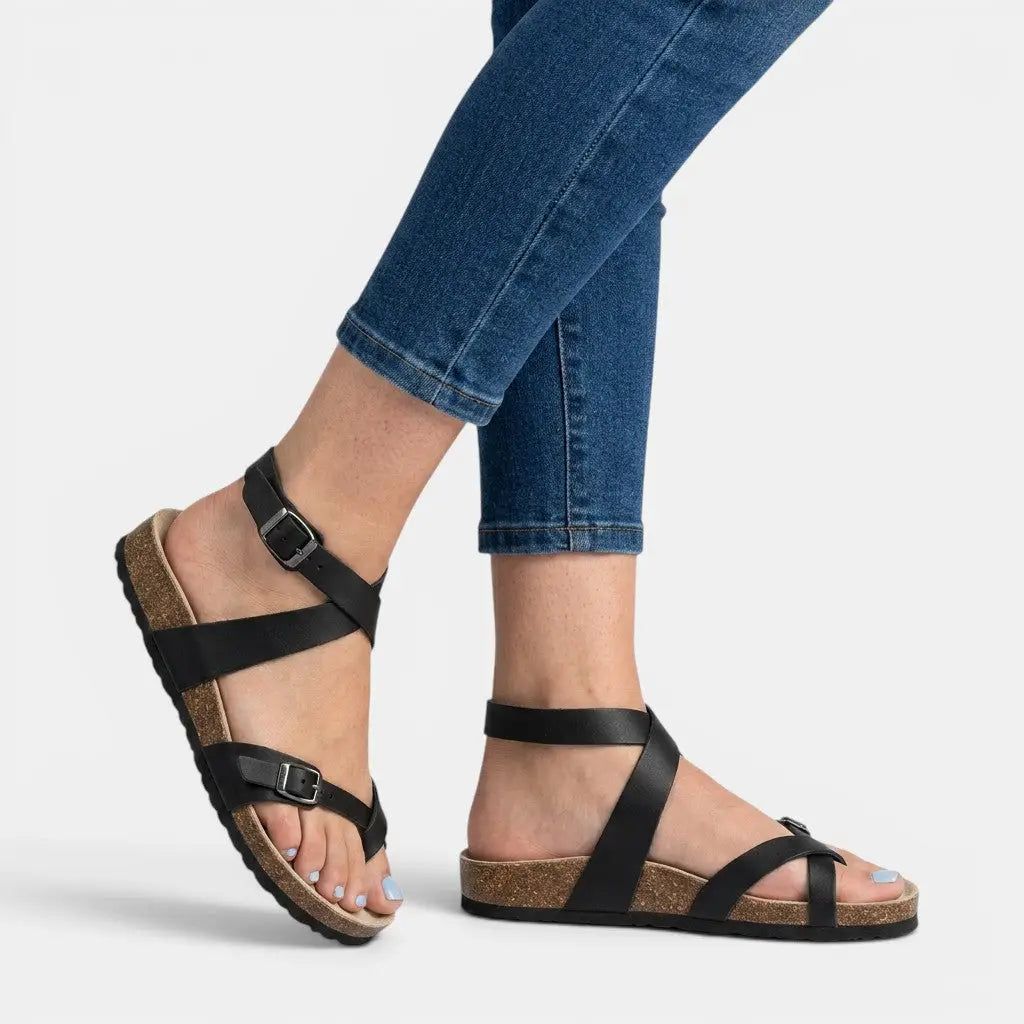 Women's Adjustable Strap Sandals with Contoured Sole 6