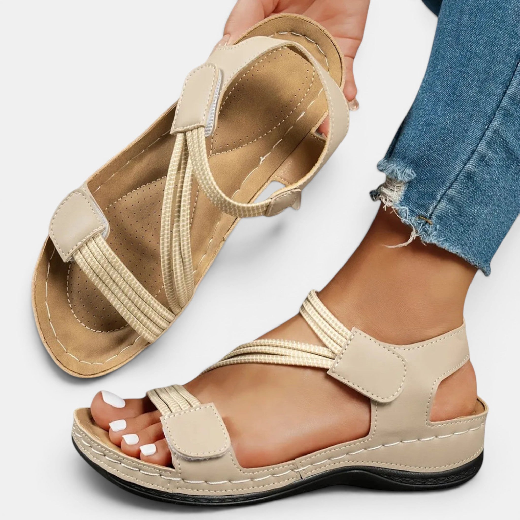 Women's Adjustable Strap Sandals with Cushioned Footbed 1