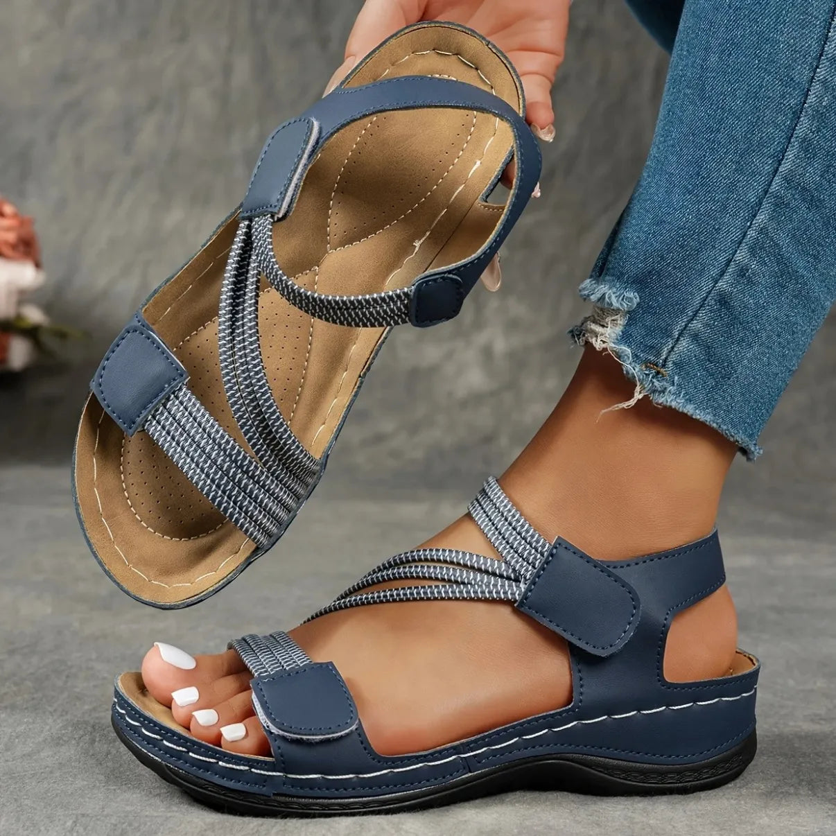 Women's Adjustable Strap Sandals with Cushioned Footbed 6