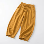 Women's Ankle Length Wide Leg Trousers with Drawstring Waist 15
