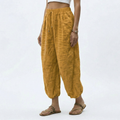 Women's Ankle Length Wide Leg Trousers with Drawstring Waist 2