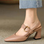 Women's Block Heel Pumps with Molded Footbed 4
