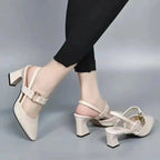 Women's Block Heel Pumps with Molded Footbed 6