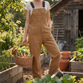 Women's Canvas Bib Overalls with Adjustable Straps and Multiple Pockets 1