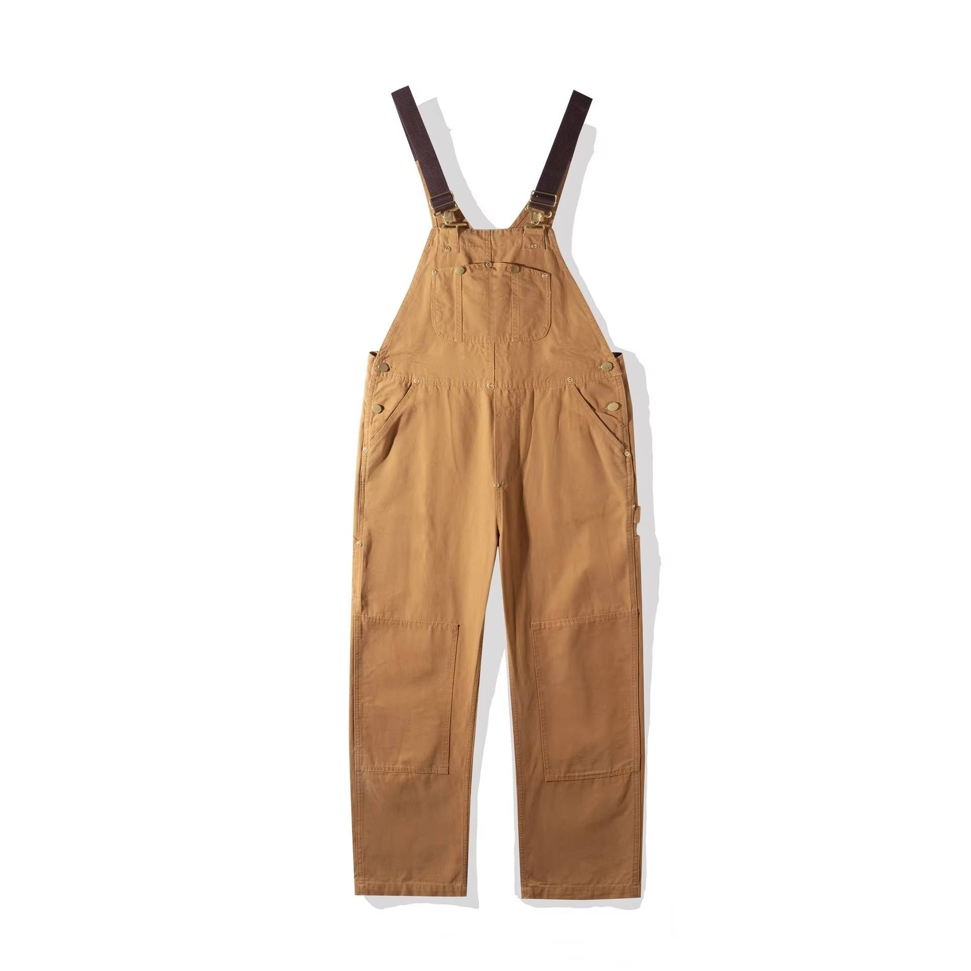 Women's Canvas Bib Overalls with Adjustable Straps and Multiple Pockets 2