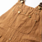 Women's Canvas Bib Overalls with Adjustable Straps and Multiple Pockets 3