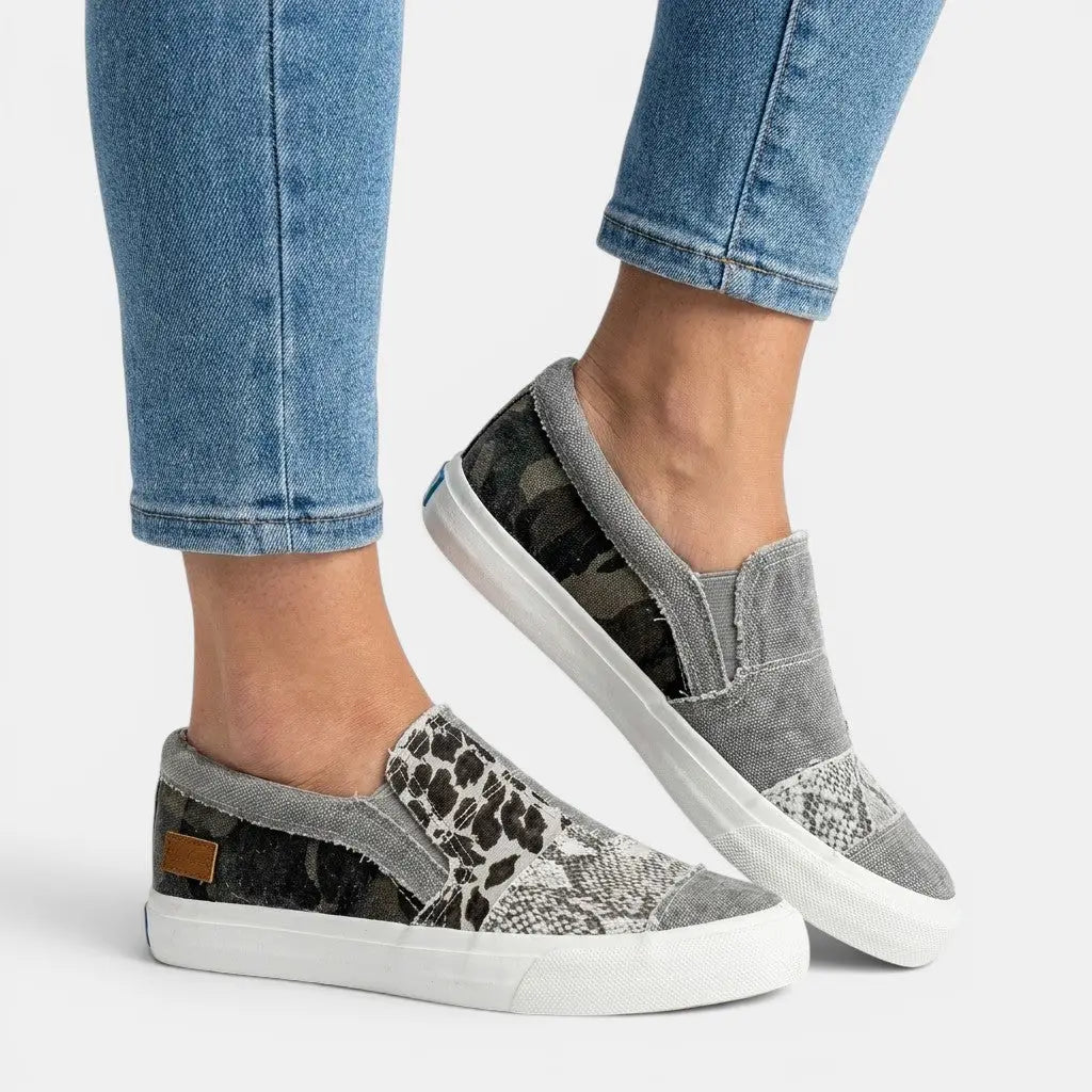 Women's Canvas Slip-On Sneakers with Cushioned Insole 3