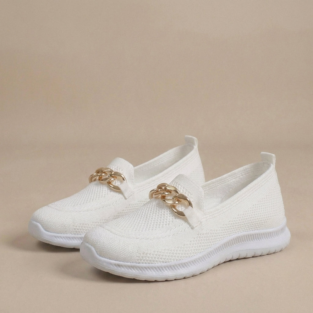 Women's Chain Detail Slip-On Loafers with Contoured Insole 4