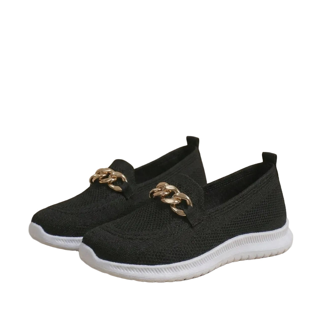 Women's Chain Detail Slip-On Loafers with Contoured Insole 5