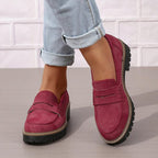Women's Chunky Sole Slip-On Loafers with Platform Design 3