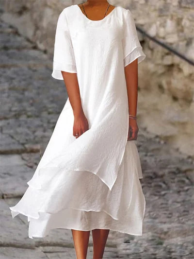 Women's Cotton-Linen Sleeveless Casual Dress 1