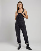 Women's Denim Cross-Back Dungarees with Adjustable Straps 1