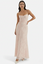 Women's Floral Print Maxi Dress with Adjustable Lace-Up Back Detail 11