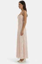 Women's Floral Print Maxi Dress with Adjustable Lace-Up Back Detail 12