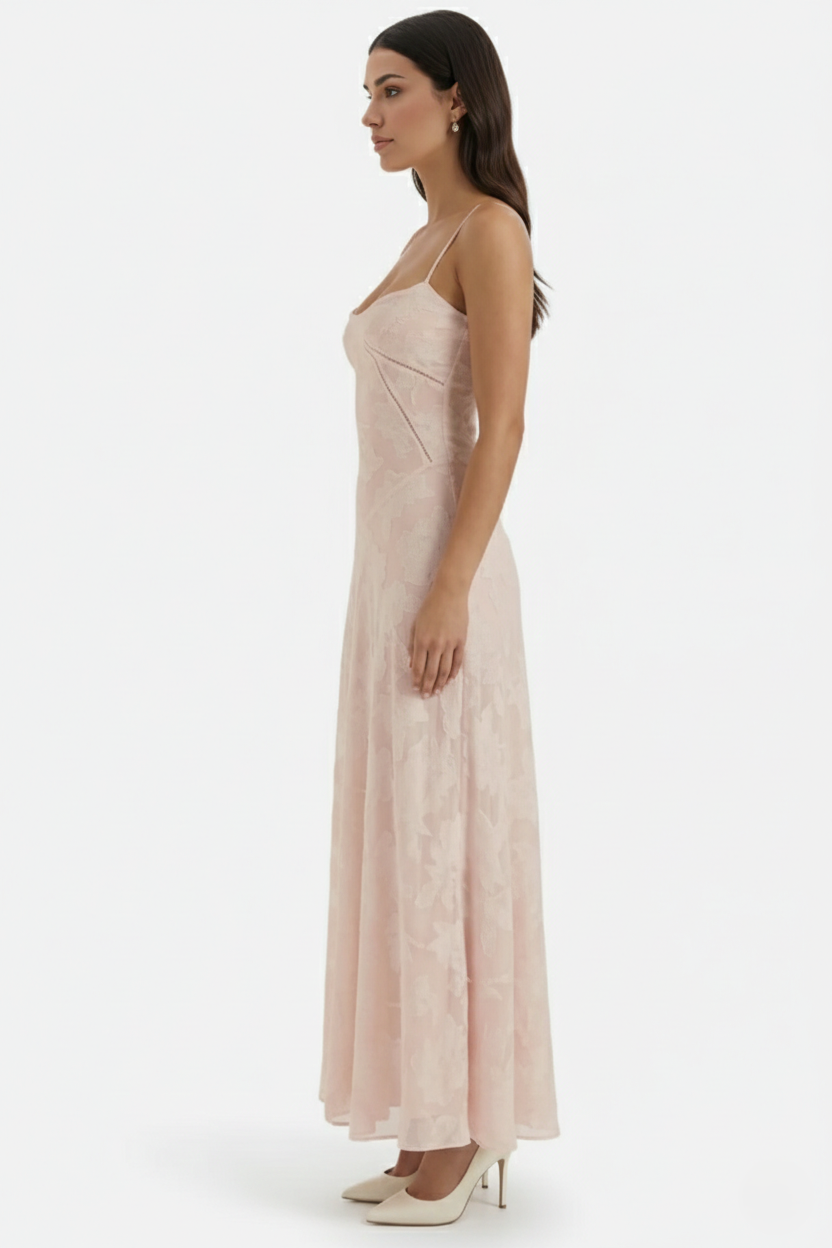 Women's Floral Print Maxi Dress with Adjustable Lace-Up Back Detail 12