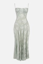 Women's Floral Print Maxi Dress with Adjustable Lace-Up Back Detail 25