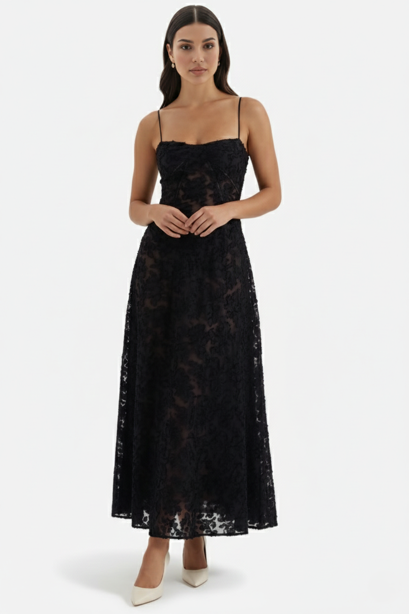 Women's Floral Print Maxi Dress with Adjustable Lace-Up Back Detail 26