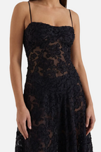 Women's Floral Print Maxi Dress with Adjustable Lace-Up Back Detail 29