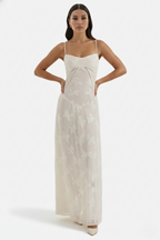 Women's Floral Print Maxi Dress with Adjustable Lace-Up Back Detail 6