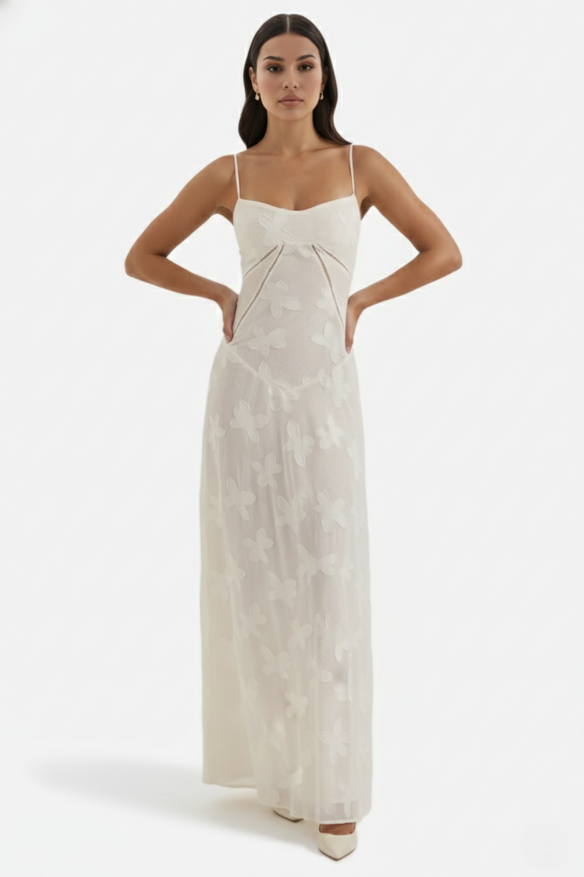 Women's Floral Print Maxi Dress with Adjustable Lace-Up Back Detail 6