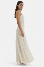 Women's Floral Print Maxi Dress with Adjustable Lace-Up Back Detail 7