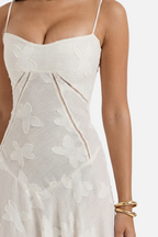 Women's Floral Print Maxi Dress with Adjustable Lace-Up Back Detail 9