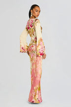Women's Floral Print Maxi Dress with Bell Sleeves 3