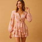 Women's Floral Print Short Sleeve Dress 1