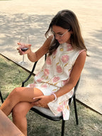 Women's Floral Sleeveless A-Line Dress 1