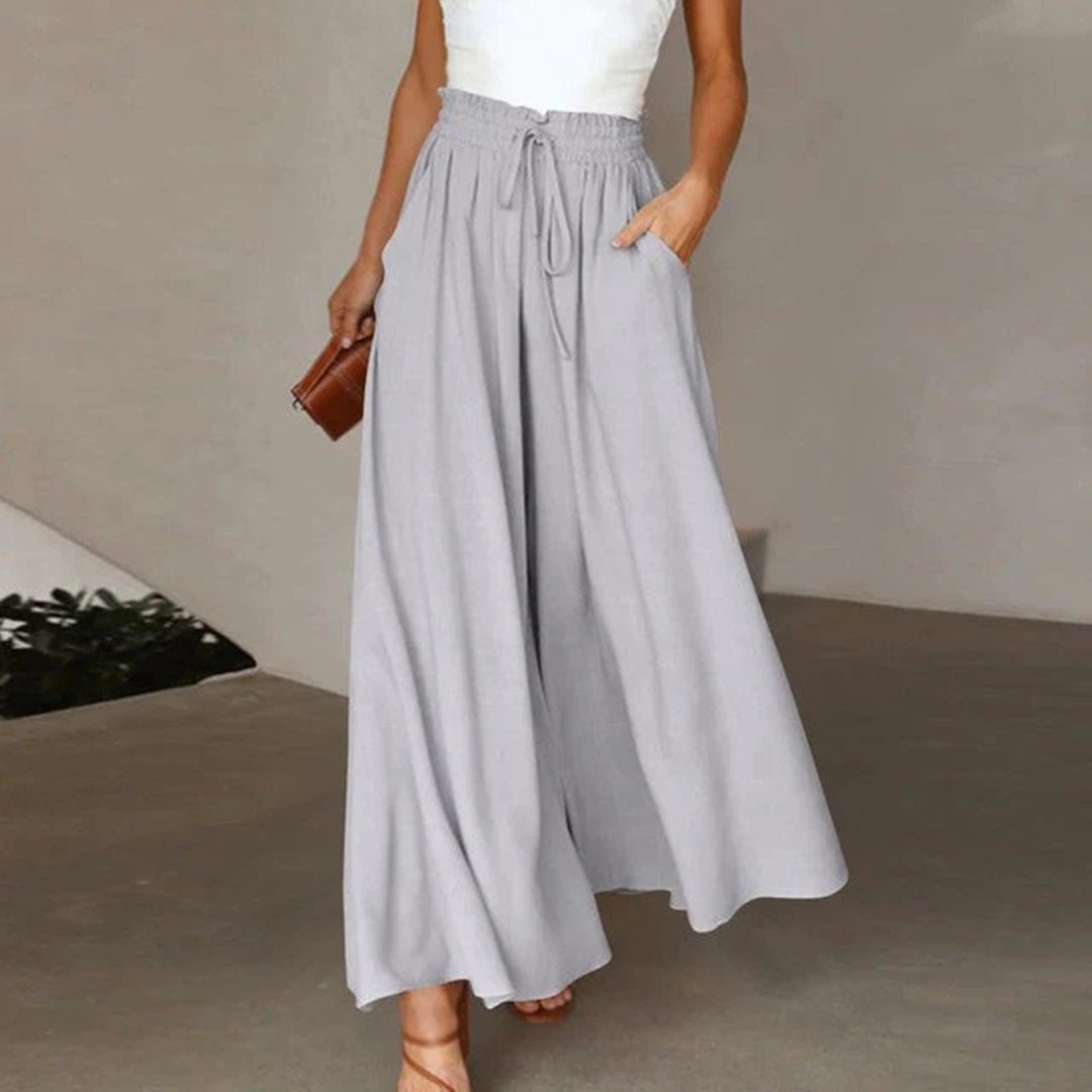 Women's Flowing A-Line Skirt with Mid-Length Hem 4