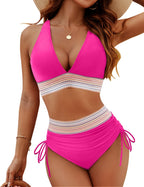 Women's Full Coverage Two-Piece Bikini Set with Adjustable Straps 18