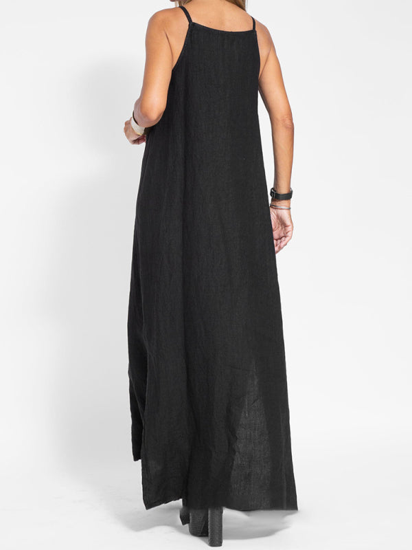 Women's Halter Neck Maxi Dress with Side Slit 13
