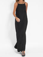 Women's Halter Neck Maxi Dress with Side Slit 14
