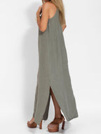 Women's Halter Neck Maxi Dress with Side Slit 3