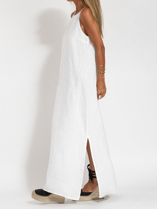 Women's Halter Neck Maxi Dress with Side Slit 8