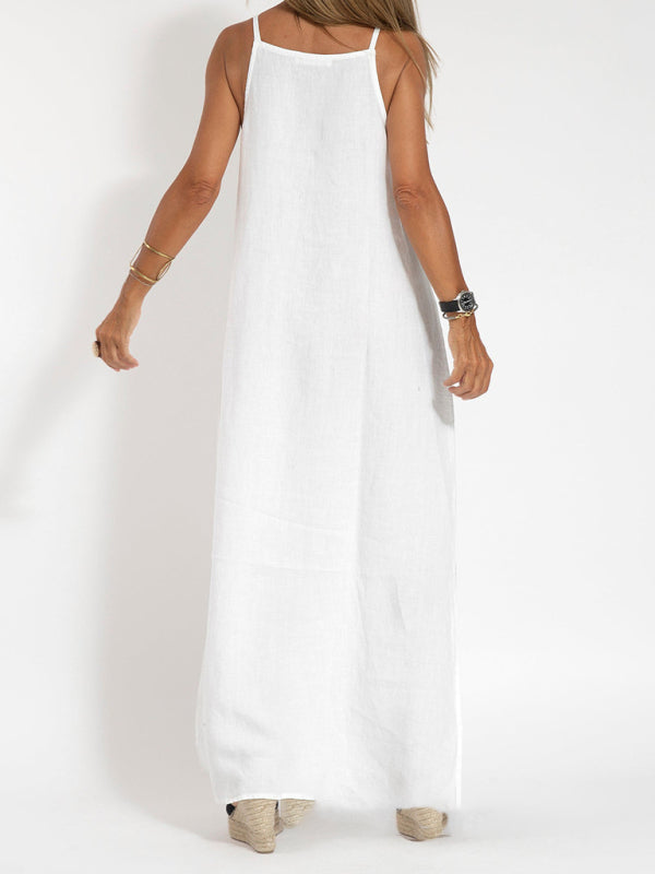 Women's Halter Neck Maxi Dress with Side Slit 9
