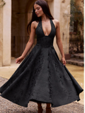 Women's Halter Neck Midi Dress with Straight Fit 1