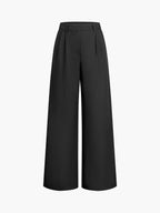 Women's High-Rise Wide-Leg Tailored Trousers with Pleats 5