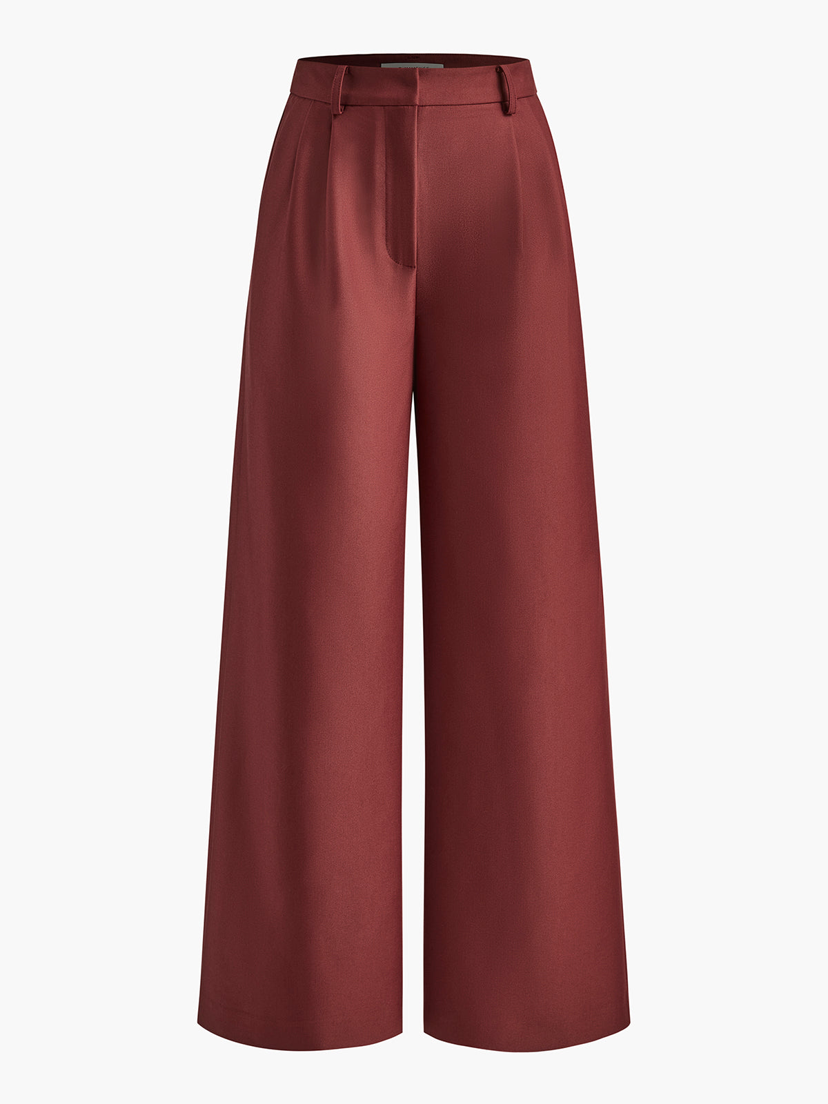 Women's High-Rise Wide-Leg Tailored Trousers with Pleats 8