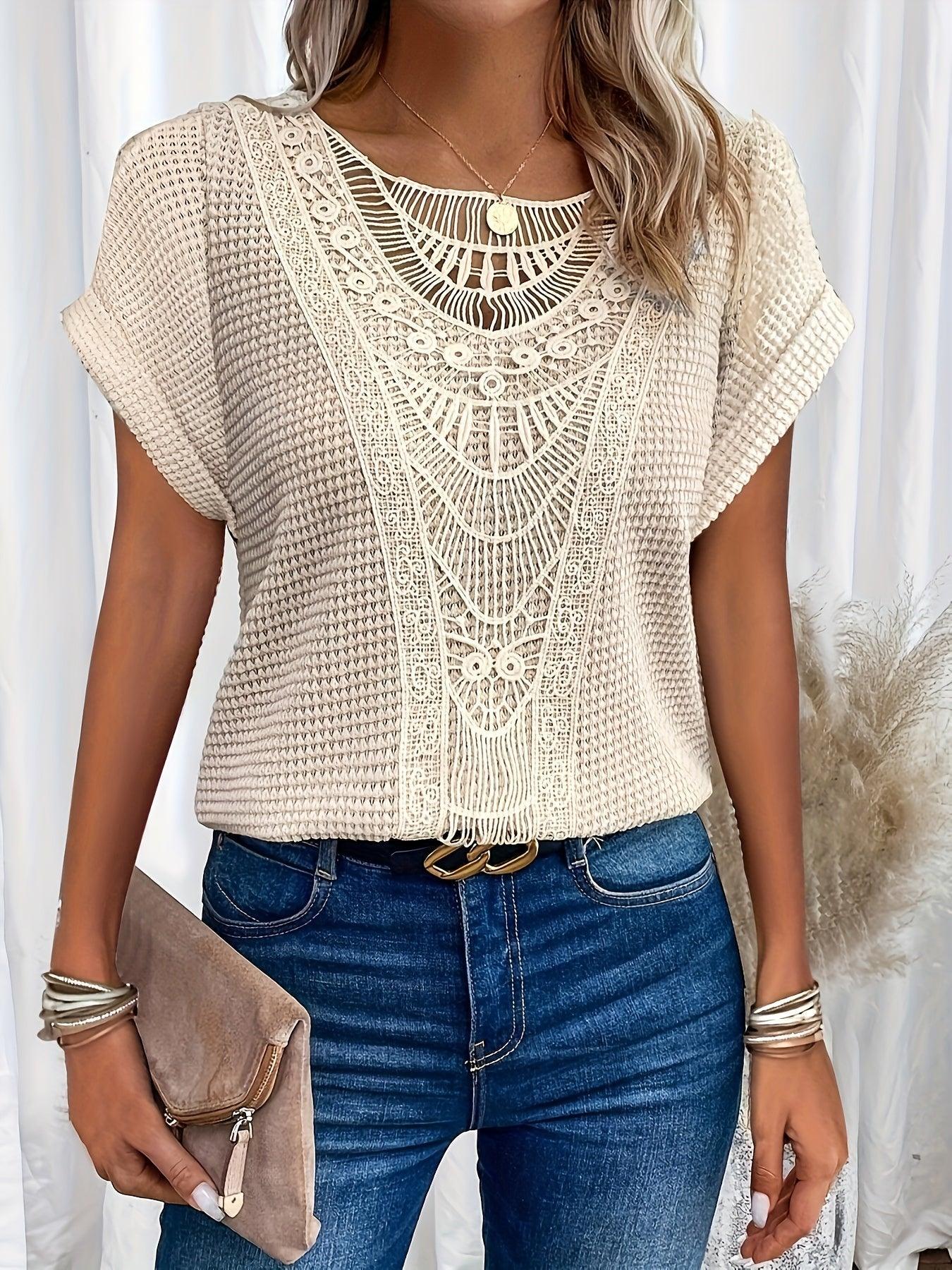 Women's Knitted Top with Textured Detailing 1