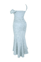 Women's Lace Bodice Maxi Dress with High-Low Hem 8