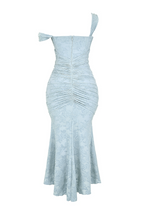 Women's Lace Bodice Maxi Dress with High-Low Hem 9