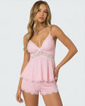 Women's Lace Camisole and Shorts Set with V-Neck 1
