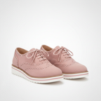 Women's Lace-Up Platform Brogue Trainers with Ankle-Height Design 1