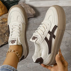 Women's Lace-Up Platform Sneakers with Low-Cut Design 2