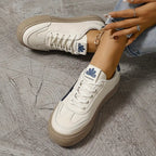 Women's Lace-Up Platform Sneakers with Low-Cut Design 3
