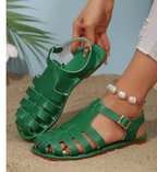 Women's Leather Sandals with Adjustable Strap and Open Toe Design 4