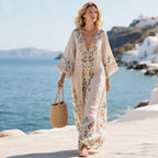 Women's Lightweight Bohemian Kaftan Maxi Dress with Loose Fit 4